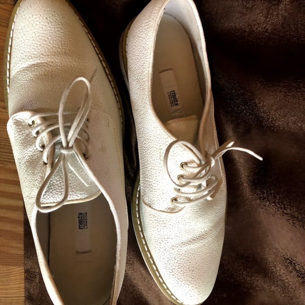 Anthro Miista Zoe Stingray Iridescent Oxford Shoes - Picture 5 of 8